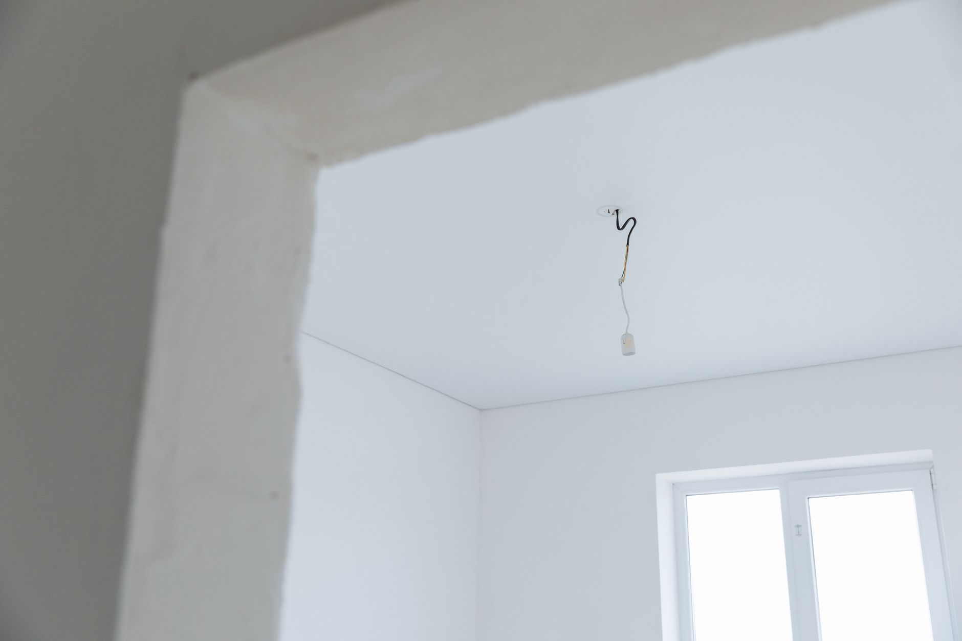 Interior em obra usado para documentação técnica
